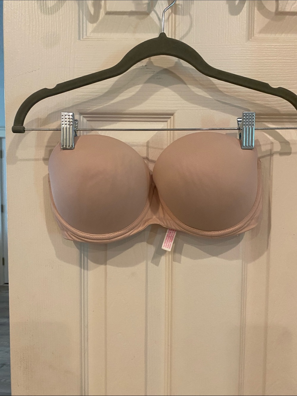 PINK Victoria's Secret Strapless Molded T-Shirt Bra in tan